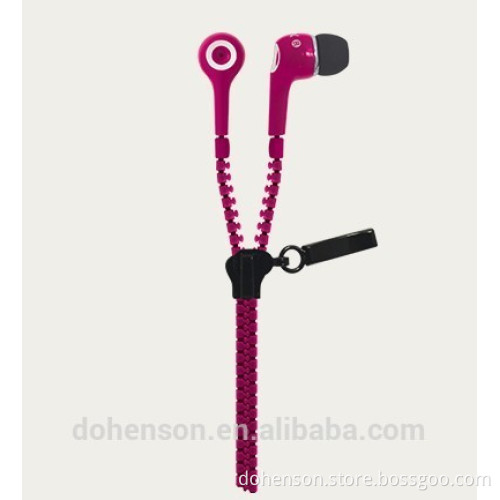 Cool Stereo Zipper Earphone for Mobile,PC,Portable Media Player